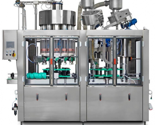 Filling machine for aggressive products