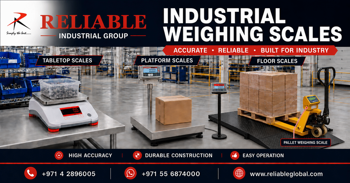 Industrial weighing scales in UAE including tabletop, platform and floor scales