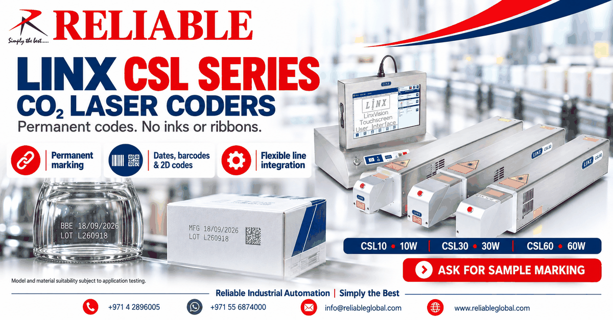 Linx laser coders CSL10 CSL30 and CSL60 with Reliable