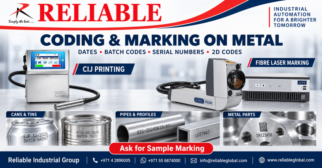 Coding and marking on metal with inkjet and fibre laser systems for cans, pipes and parts