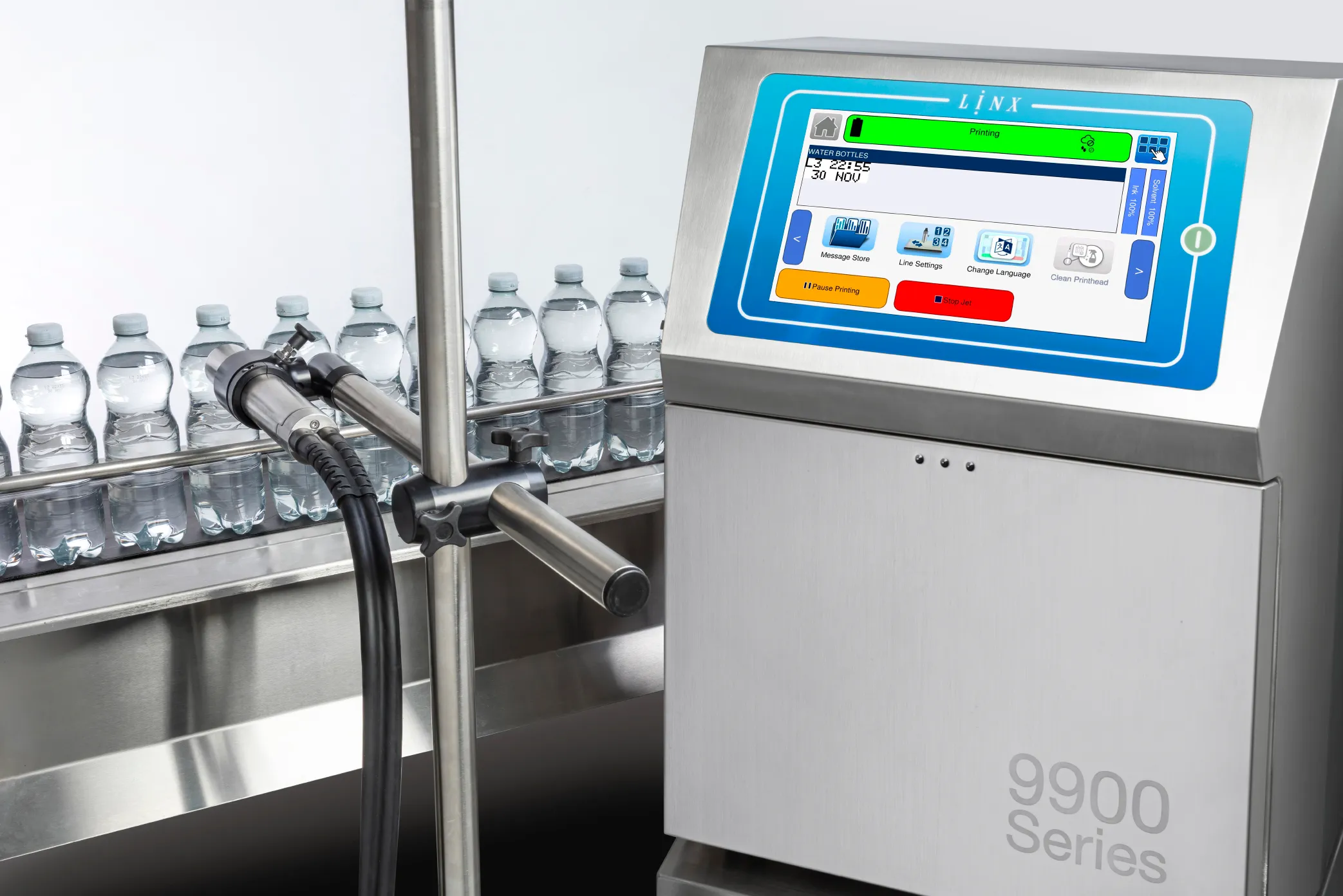 Continuous inkjet coding on industrial packaging