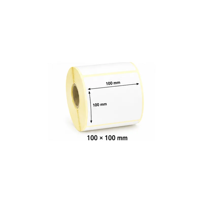 Thermal transfer label roll 100 × 100 mm for carton and logistics labels UAE