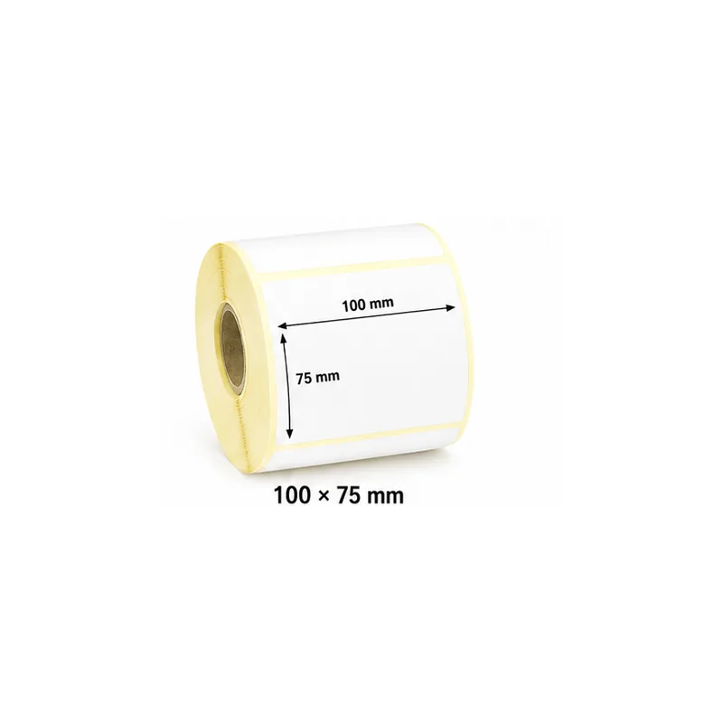 Thermal transfer label roll 100 × 75 mm for shipping and warehouse labels UAE