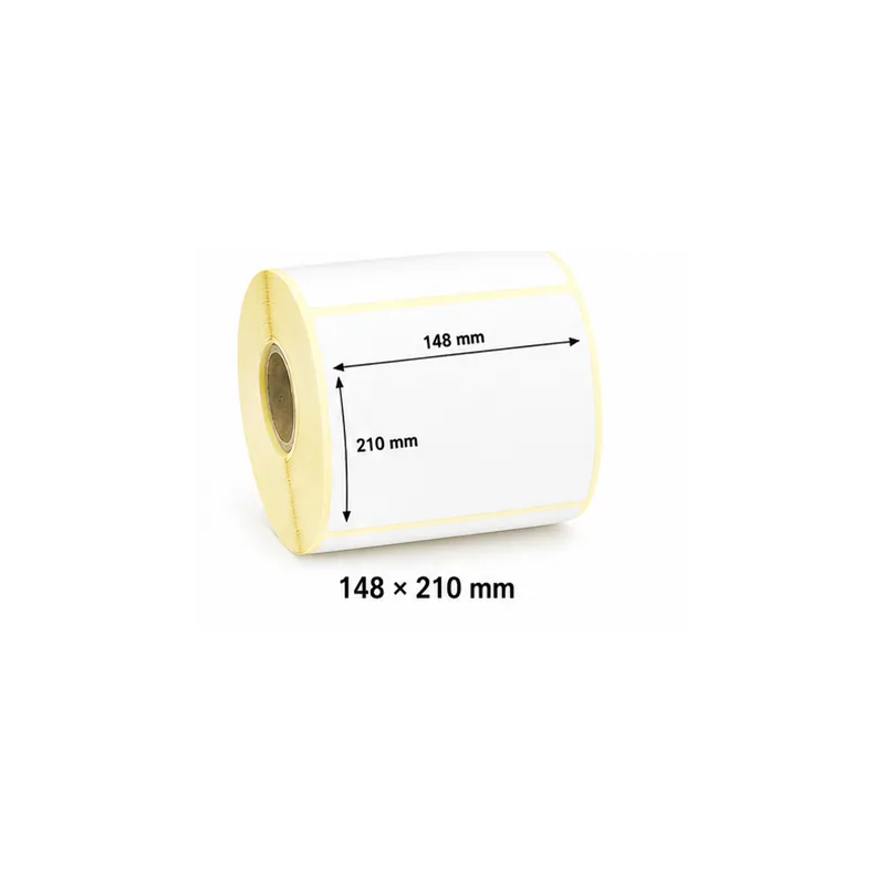 Thermal transfer A5 label roll 148 × 210 mm for large carton labels UAE
