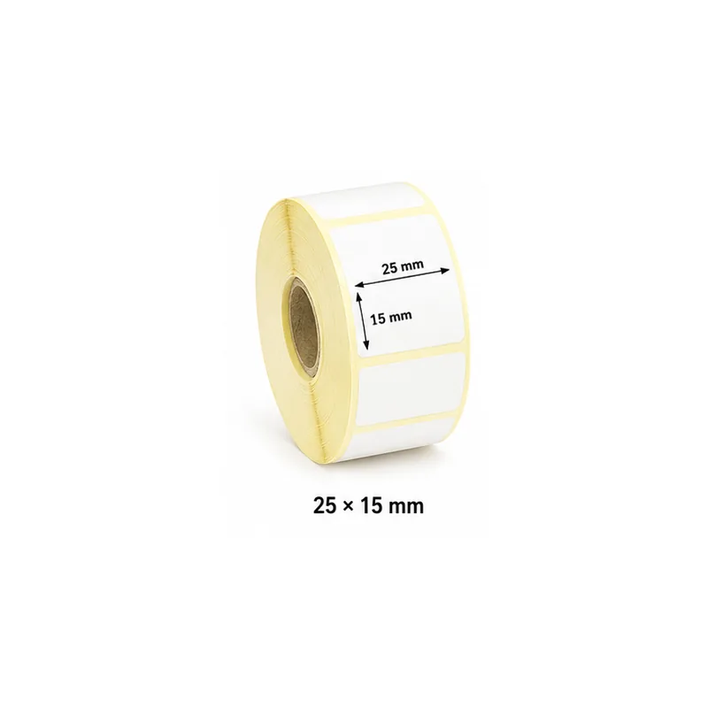 Thermal transfer label roll 25 × 15 mm for barcode printing UAE