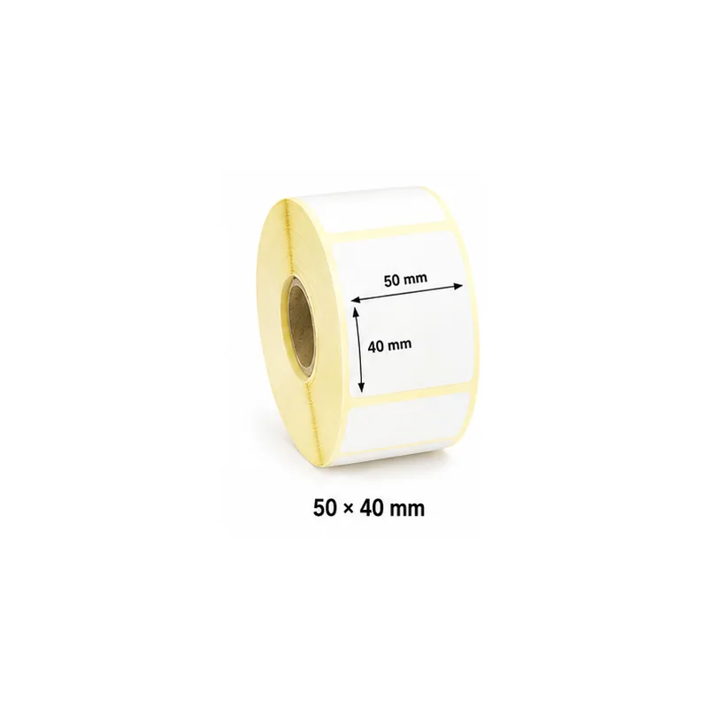 Thermal transfer label roll 50 × 40 mm for product and carton labels UAE